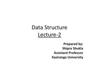 Data Structure Lecture-2