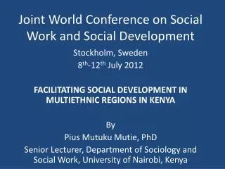 Joint World Conference on Social Work and Social Development