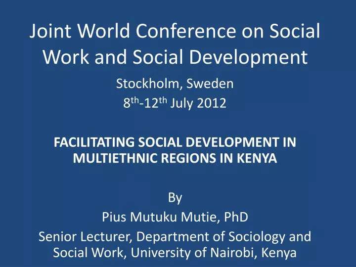 joint world conference on social work and social development
