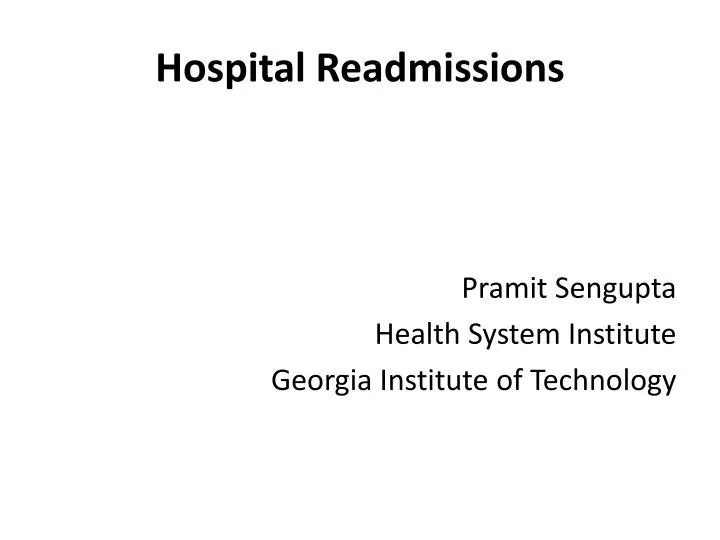 hospital readmissions