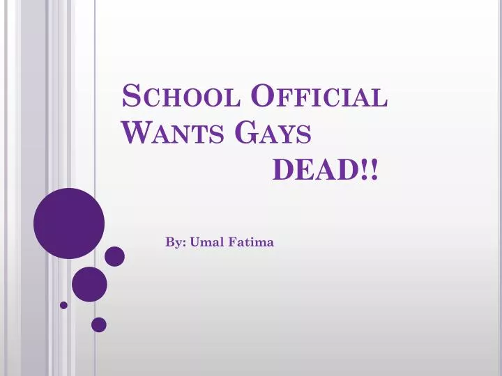 school official wants gays dead