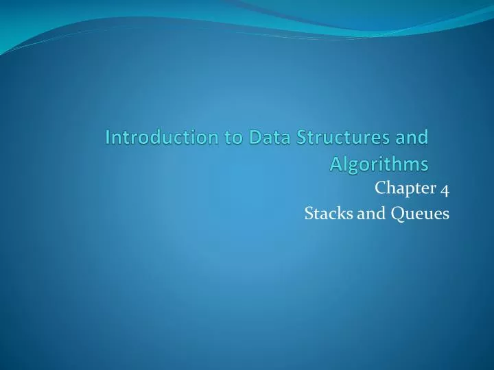 introduction to data structures and algorithms