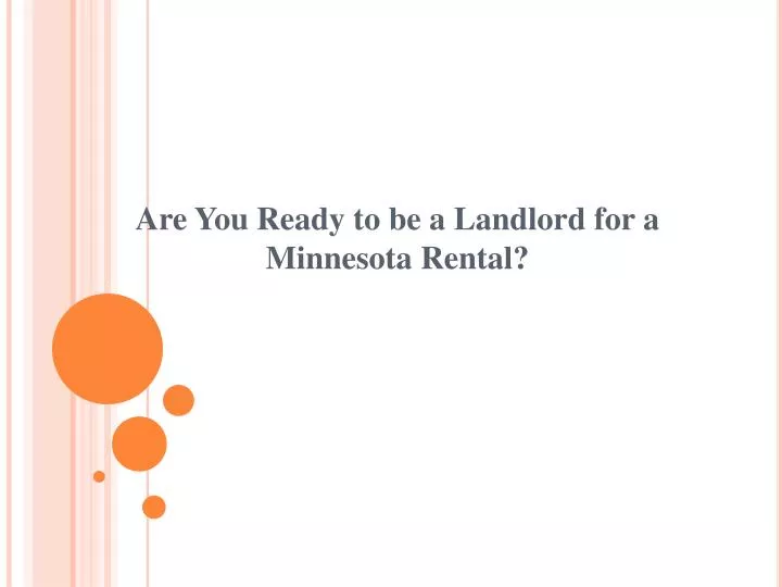 are you ready to be a landlord for a minnesota rental