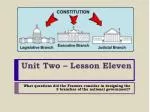 Unit Two – Lesson Eleven - slide 1