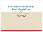 General Introduction to Postcolonialism - slide 1
