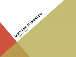 Doctrine of creation