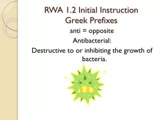 RWA 1.2 Initial Instruction Greek Prefixes