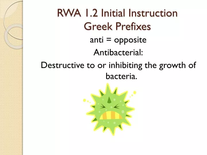 rwa 1 2 initial instruction greek prefixes