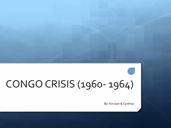 congo crisis 1960 1964
