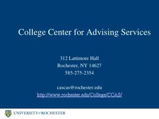 College Center for Advising Services