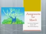 Assignments for March