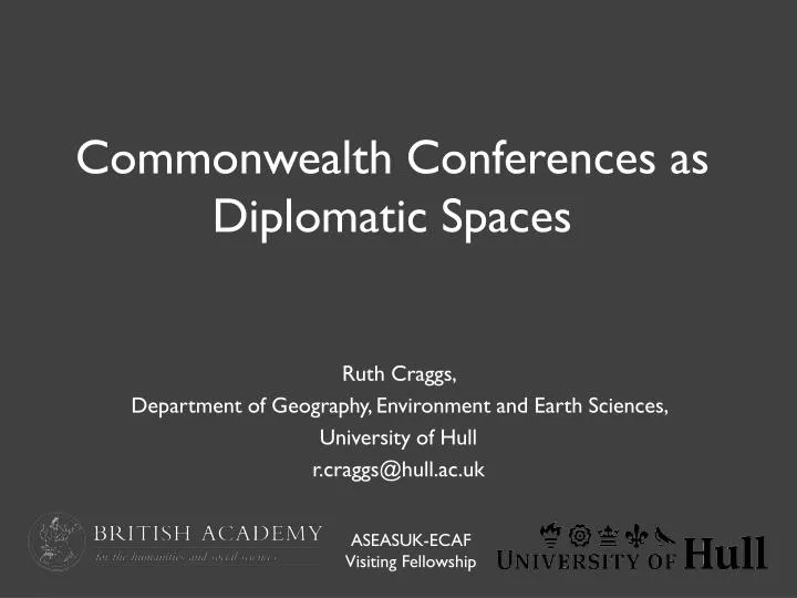 commonwealth conferences as diplomatic spaces