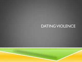 Dating Violence