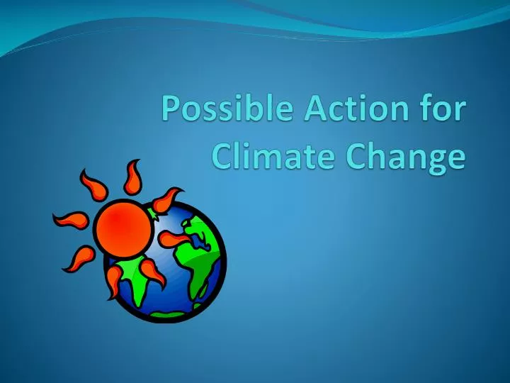 possible action for climate change
