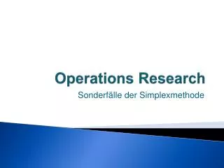 operations research