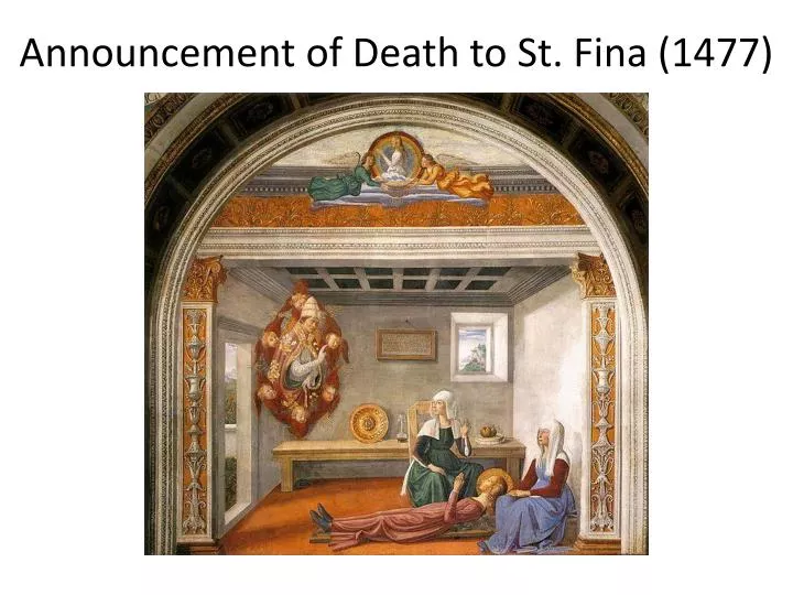 announcement of death to st fina 1477
