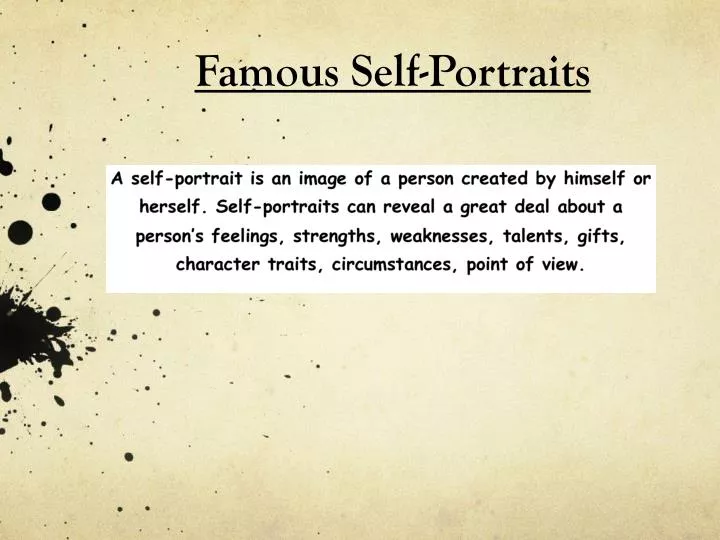 famous self portraits