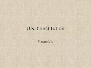 U.S. Constitution