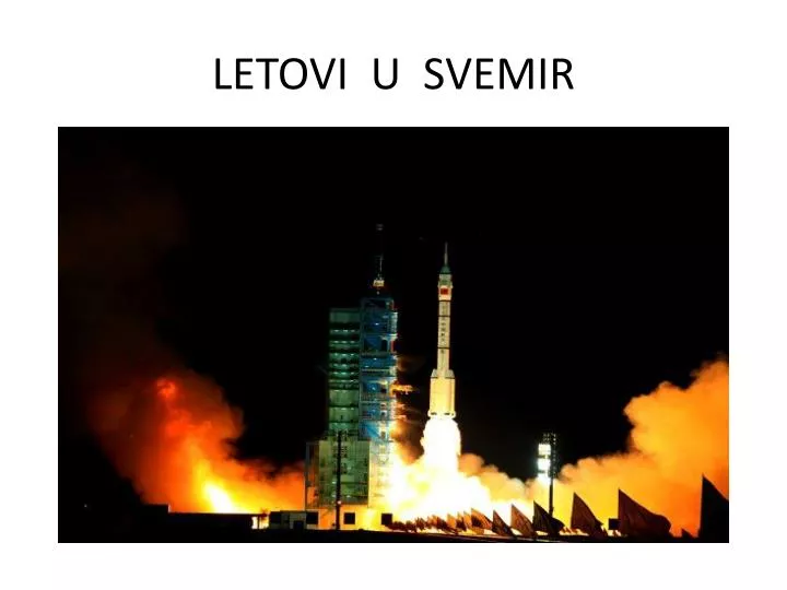 letovi u svemir