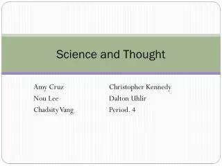 Science and Thought