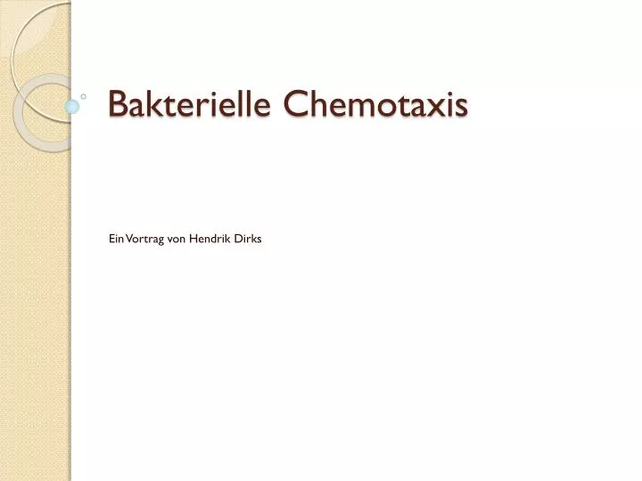 bakterielle chemotaxis
