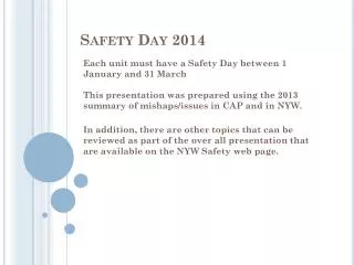 Safety Day 2014
