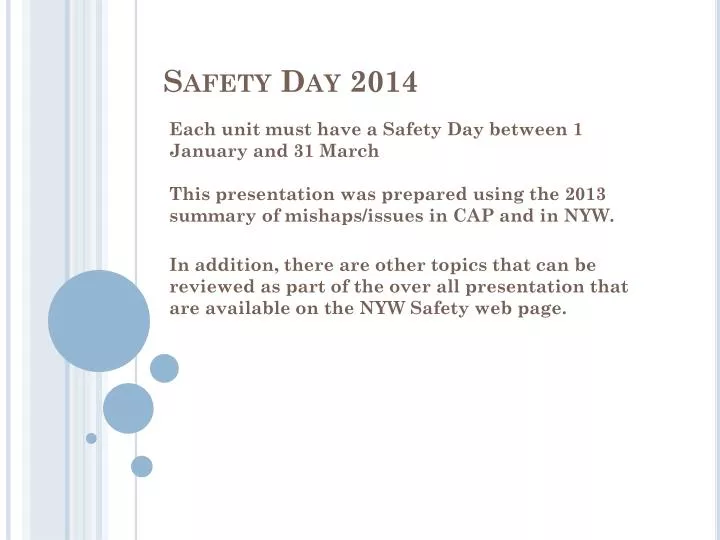 safety day 2014