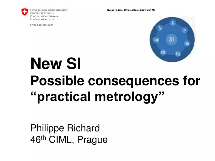 new si possible consequences for practical metrology
