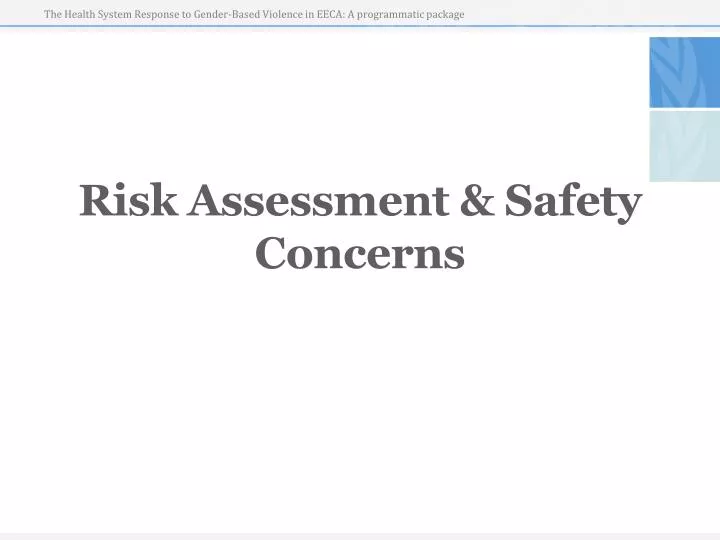 risk assessment safety concerns