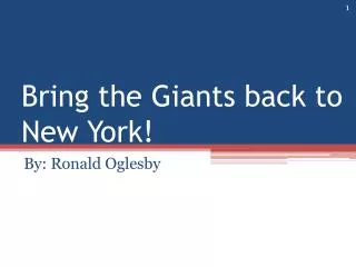 Bring the Giants back to New York!