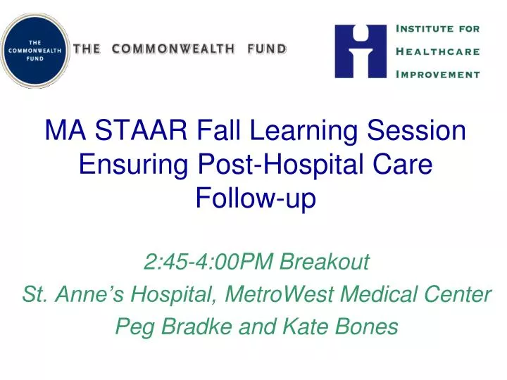 ma staar fall learning session ensuring post hospital care follow up