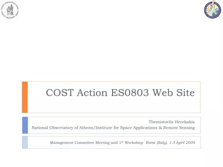cost action es0803 web site