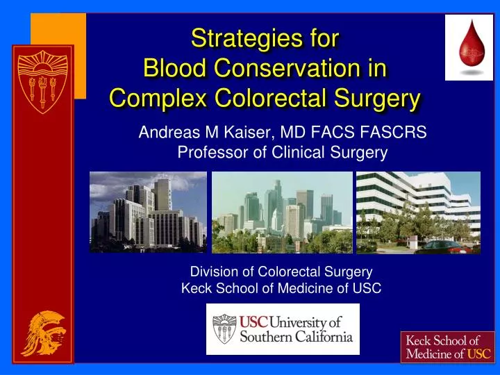 strategies for blood conservation in complex colorectal surgery