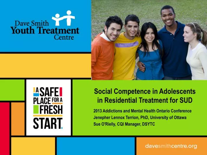 social competence in adolescents in residential treatment for sud