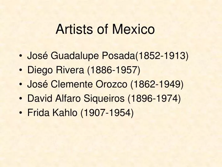 artists of mexico
