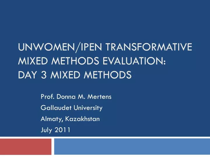 unwomen ipen transformative mixed methods evaluation day 3 mixed methods