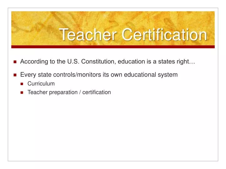 teacher certification