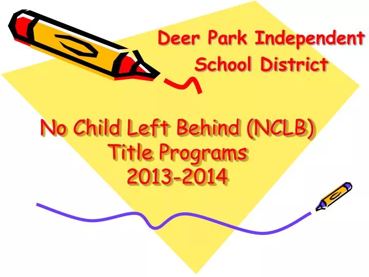 no child left behind nclb title programs 2013 2014