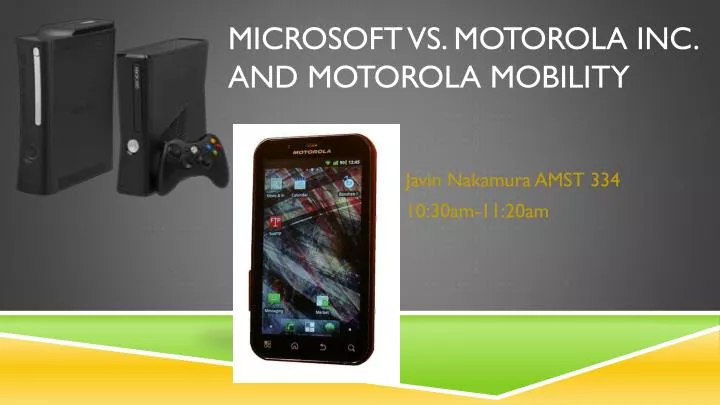 microsoft vs motorola inc and motorola mobility