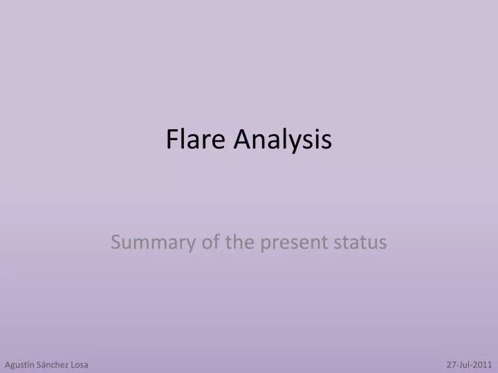 flare analysis
