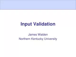 Input Validation