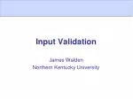 Input Validation - slide 1