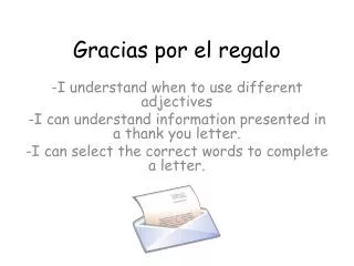 gracias por el regalo