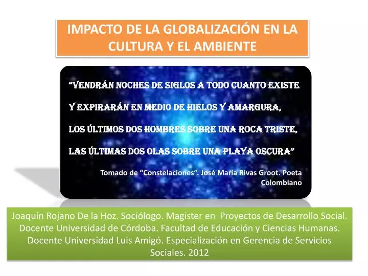 impacto de la globalizaci n en la cultura y el ambiente