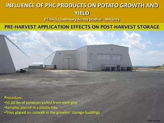 INFLUENCE OF PHC PRODUCTS ON POTATO GROWTH AND YIELD PT-06-11 Summary Across Studies - WA Only