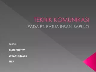 teknik komunikasi