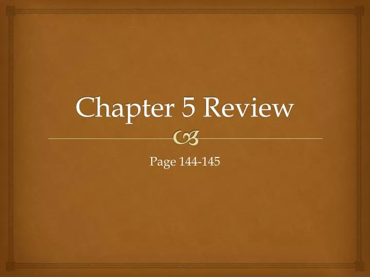 chapter 5 review