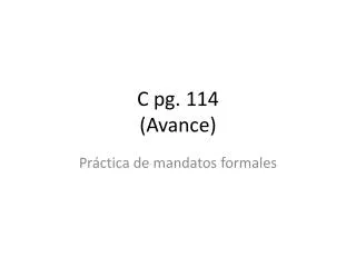 C pg. 114 ( Avance )