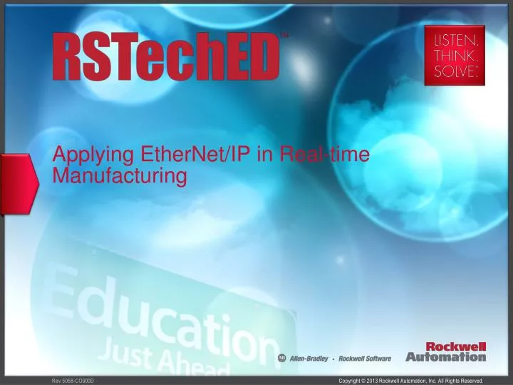 applying ethernet ip in real time manufacturing
