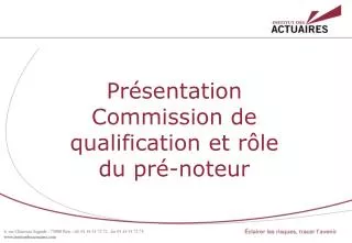 pr sentation commission de qualification et r le du pr noteur